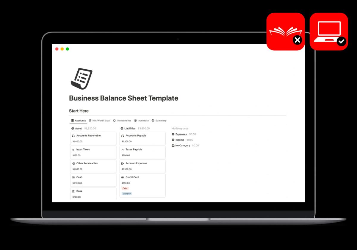 Business balance overview on tablet with Hamster POS