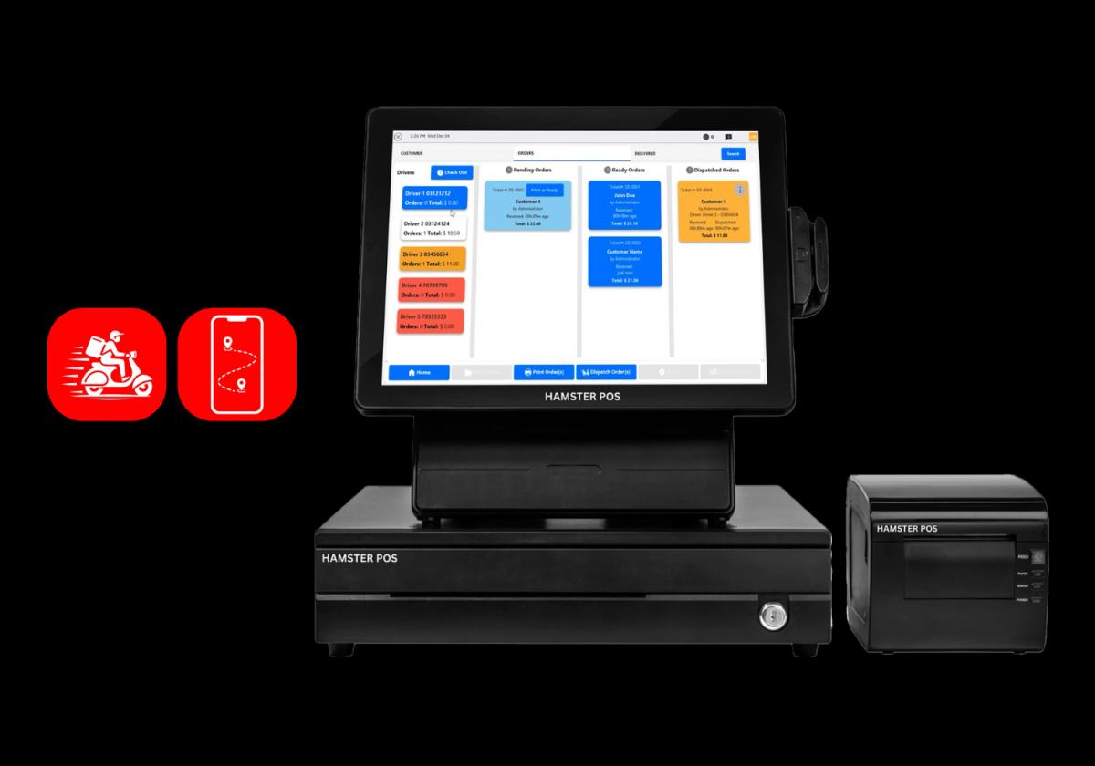 Delivery management on tablet using Hamster POS