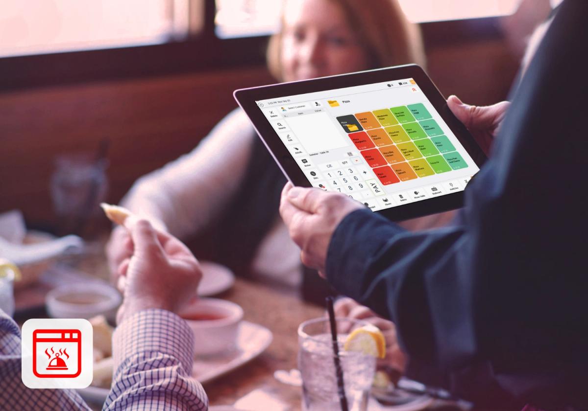 Tableside ordering interface on tablet with Hamster POS