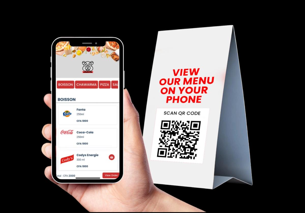 View restaurant menu using QR code with Hamster POS