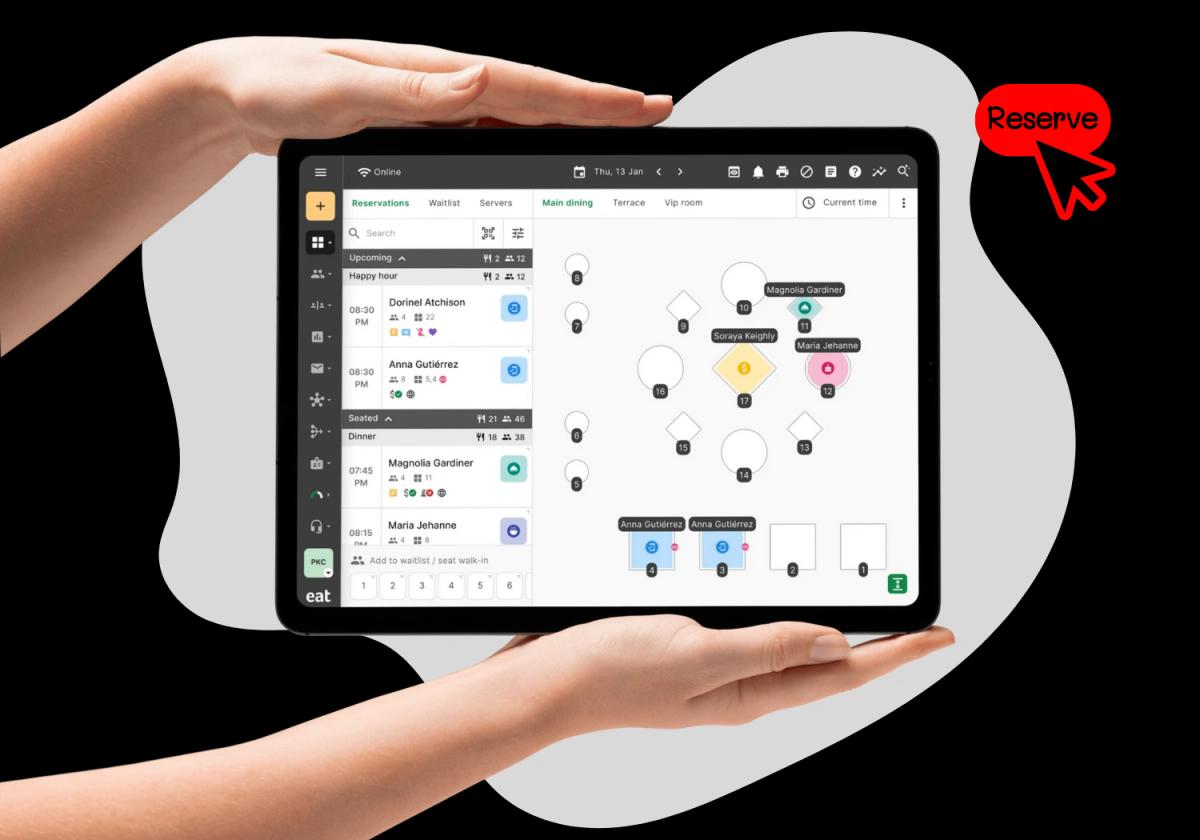 Effortless reservation system on tablet using Hamster POS