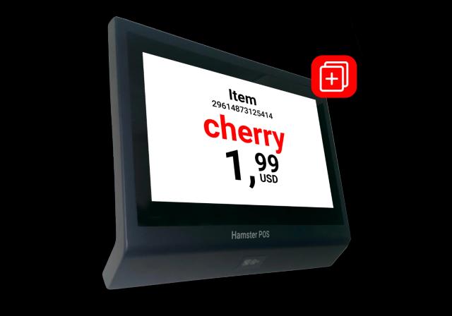 Scanning cherries with an option to add to cart in POS app